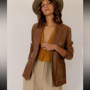 Vintage leather blazer!